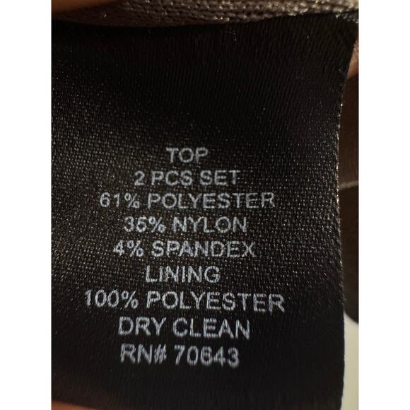 Jessica Howard 2-Piece Mocha Cocktail Dress Set 18W - Picture 6 of 10